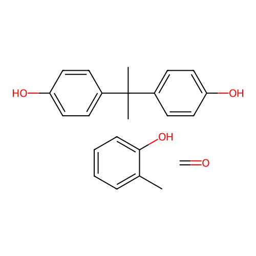 Formaldehyde;4-[2-(4-hydroxyphenyl)propan-2-yl]phenol;2-methylphenol structure
