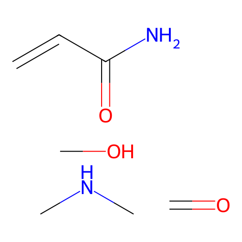 formaldehyde;methanol;N-methylmethanamine;prop-2-enamide structure