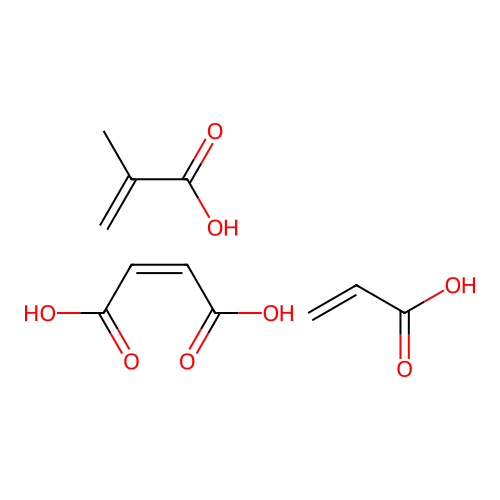 (Z)-but-2-enedioic acid;2-methylprop-2-enoic acid;prop-2-enoic acid structure
