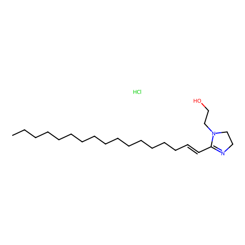 1H-Imidazole-1-ethanol, 2-(heptadecen-1-yl)-4,5-dihydro-, hydrochloride (1:1) structure