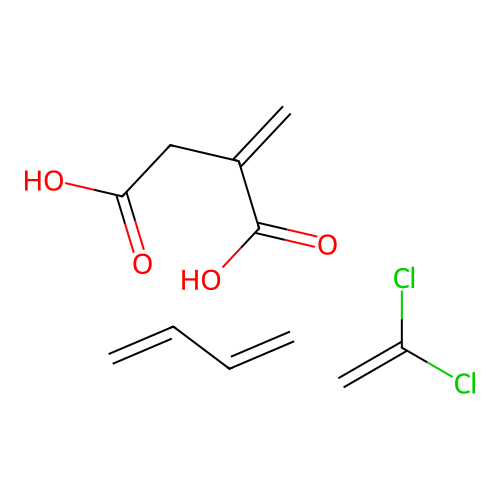 Buta-1,3-diene;1,1-dichloroethene;2-methylidenebutanedioic acid structure