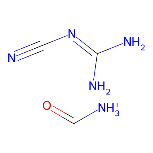 2-Cyanoguanidine;formylazanium structure