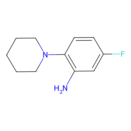 5-Fluoro-2-piperidin-1-yl-phenylamine structure