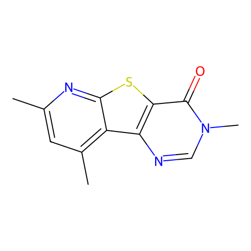3,7,9-trimethylpyrido[3',2':4,5]thieno[3,2-d]pyrimidin-4(3H)-one structure