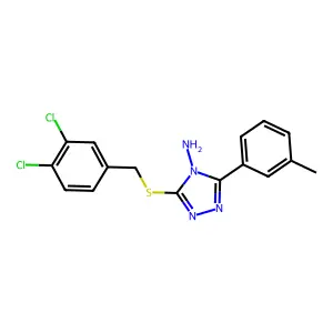 3-[(3,4-Dichlorophenyl)methylthio]-5-(3-methylphenyl)-1,2,4-triazole-4-ylamine structure