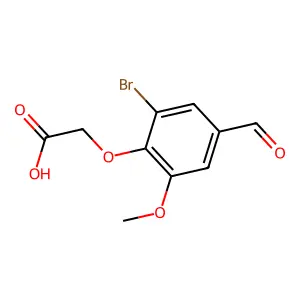 2-(2-Bromo-4-formyl-6-methoxyphenoxy)acetic acid structure