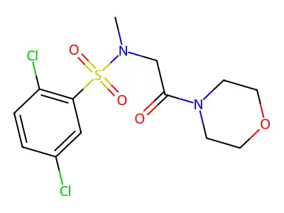 2,5-Dichloro-N-methyl-N-(2-morpholin-4-yl-2-oxo-ethyl)-benzenesulfonamide structure