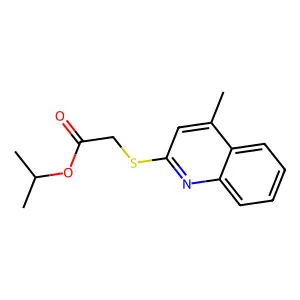 Propan-2-yl 2-(4-methylquinolin-2-yl)sulfanylacetate structure
