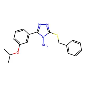5-[3-(Methylethoxy)phenyl]-3-(phenylmethylthio)-1,2,4-triazole-4-ylamine structure