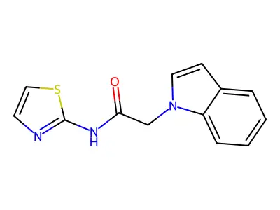 2-(1H-indol-1-yl)-N-(thiazol-2-yl)acetamide structure