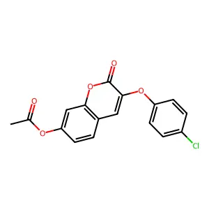 3-(4-Chloro-phenoxy)-7-acetoxycoumarin structure