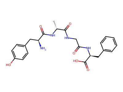 H-Tyr-Ala-Gly-Phe-OH structure