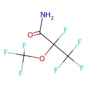 2,3,3,3-Tetrafluoro-2-(trifluoromethoxy)propanamide structure