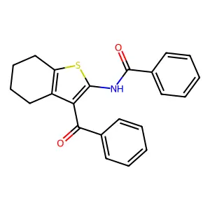 N-(3-benzoyl-4,5,6,7-tetrahydro-1-benzothiophen-2-yl)benzamide structure