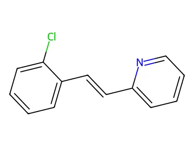 Pyridine, 2-(2-(chlorophenyl)vinyl)-, trans- structure