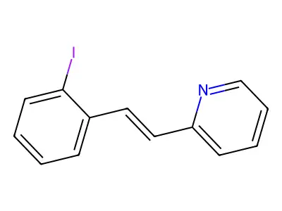 Pyridine, 2-(2-(2-iodophenyl)ethenyl)-, (E)- structure