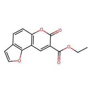 7H-Furo(2,3-f)(1)benzopyran-8-carboxylic acid, 7-oxo-, ethyl ester structure