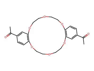 4',4''(5'')-Diacetyldibenzo-18-crown-6 structure
