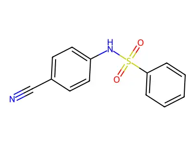 N-(4-cyanophenyl)benzenesulfonamide structure