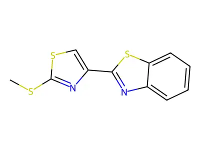 Benzothiazole, 2-(2-(methylthio)-4-thiazolyl)- structure