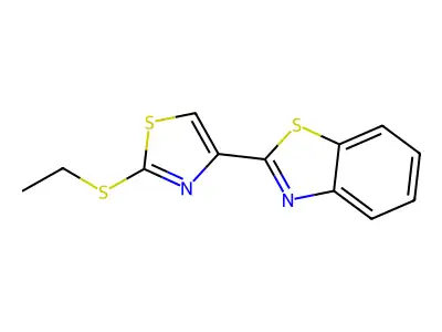Benzothiazole, 2-(2-(ethylthio)-4-thiazolyl)- structure