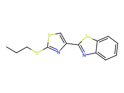 Benzothiazole, 2-(2-(propylthio)-4-thiazolyl)- structure