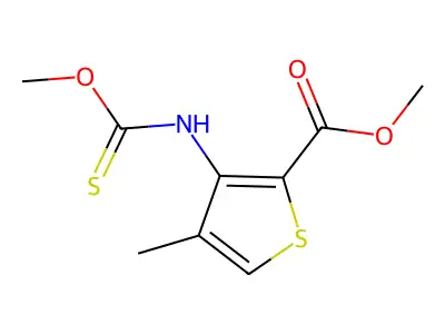 Methyl 3-[(methoxymethanethioyl)amino]-4-methylthiophene-2-carboxylate structure
