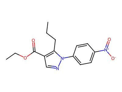 ethyl 1-(4-nitrophenyl)-5-propyl-1H-pyrazole-4-carboxylate structure