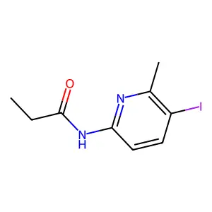 N-(5-iodo-6-methylpyridin-2-yl)propanamide structure