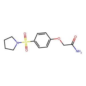 2-(4-Pyrrolidin-1-ylsulfonylphenoxy)acetamide structure