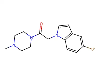 2-(5-bromo-1H-indol-1-yl)-1-(4-methylpiperazin-1-yl)ethanone structure