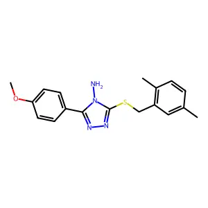 3-(2,5-Dimethyl-benzylsulfanyl)-5-(4-methoxy-phenyl)-[1,2,4]triazol-4-ylamine structure