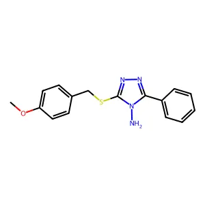 3-((4-Methoxybenzyl)thio)-5-phenyl-4H-1,2,4-triazol-4-amine structure