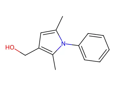 (2,5-dimethyl-1-phenyl-1H-pyrrol-3-yl)methanol structure