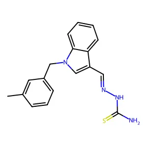 1-(3-Methylbenzyl)indole-3-carboxaldehyde thiosemicarbazone structure