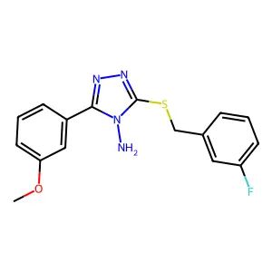 3-[(3-Fluorophenyl)methylthio]-5-(3-methoxyphenyl)-1,2,4-triazole-4-ylamine structure