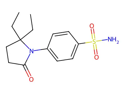 Benzenesulfonamide, 4-(2,2-diethyl-5-oxo-1-pyrrolidinyl)- structure