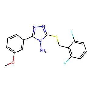 3-[(2,6-difluorobenzyl)sulfanyl]-5-(3-methoxyphenyl)-4H-1,2,4-triazol-4-amine structure