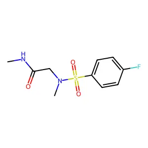 N~2~-[(4-fluorophenyl)sulfonyl]-N,N~2~-dimethylglycinamide structure