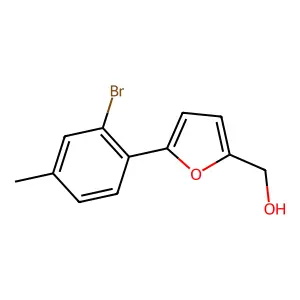 [5-(2-Bromo-4-methylphenyl)furan-2-yl]methanol structure