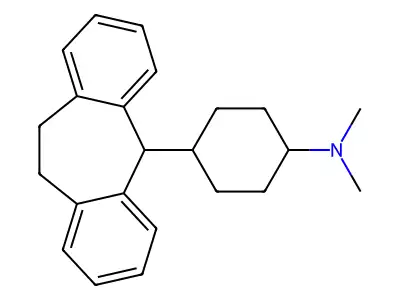 Cyclohexylamine, 4-(10,11-dihydro-5H-dibenz(a,d)cyclohepten-5-yl)-N,N-dimethyl- structure