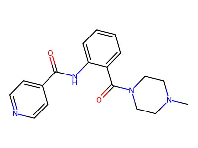 N-[2-(4-methylpiperazine-1-carbonyl)phenyl]pyridine-4-carboxamide structure