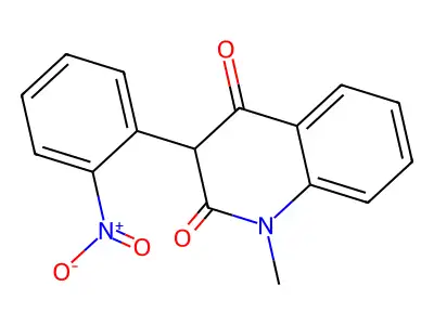 1-methyl-3-(2-nitrophenyl)quinoline-2,4(1H,3H)-dione structure