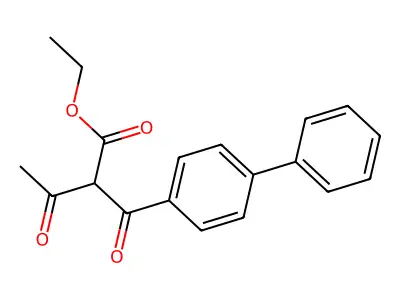 2-(Biphenyl-4-carbonyl)-3-oxo-butyric acid ethyl ester structure