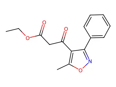 3-(5-Methyl-3-phenylisoxazol-4-yl)-3-oxo-propionic acid ethyl ester structure