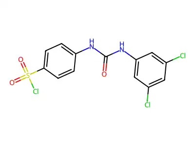 4-[(3,5-dichlorophenyl)carbamoylamino]benzenesulfonyl Chloride structure