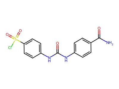 4-[(4-carbamoylphenyl)carbamoylamino]benzenesulfonyl Chloride structure