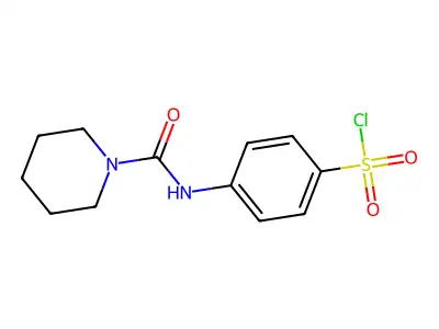 4-(Piperidine-1-carboxamido)benzene-1-sulfonyl chloride structure