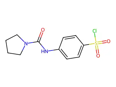 4-(pyrrolidine-1-carbonylamino)benzenesulfonyl Chloride structure