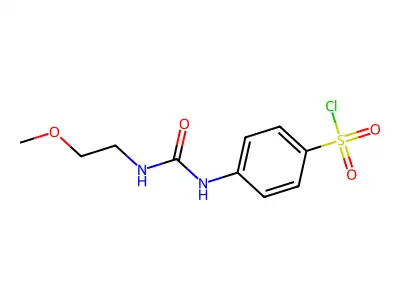 4-(3-(2-Methoxyethyl)ureido)benzene-1-sulfonyl chloride structure